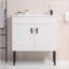 Meuble-lavabo de 30 po avec lavabo en céramique et pieds en métal-2142541374