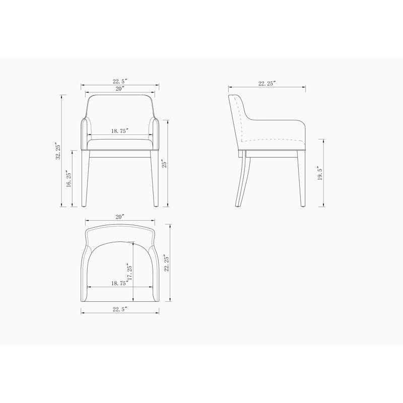 Gansevoort Arm Chair, Light Gray, 1