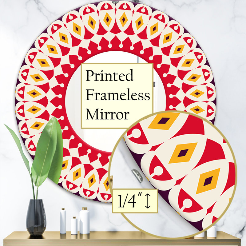 Miroir d'appoint Répétition Mid-Century, H 23,6 po x l 23,6 po