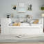 Lit de jour rustique avec lit gigogne, structure en bois et solutions de rangement-125179302-125179303