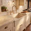 Fireclay Reversible Sink with Integral Drainboard and Decorative 2 ½" Lip on Both Sides-838176952