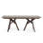 79" Brown Solid Wood Double Pedestal Base Dining Table