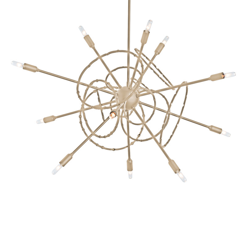 Olympus 12 - Light Sputnik Sphere Chandelier, Solf Gold
