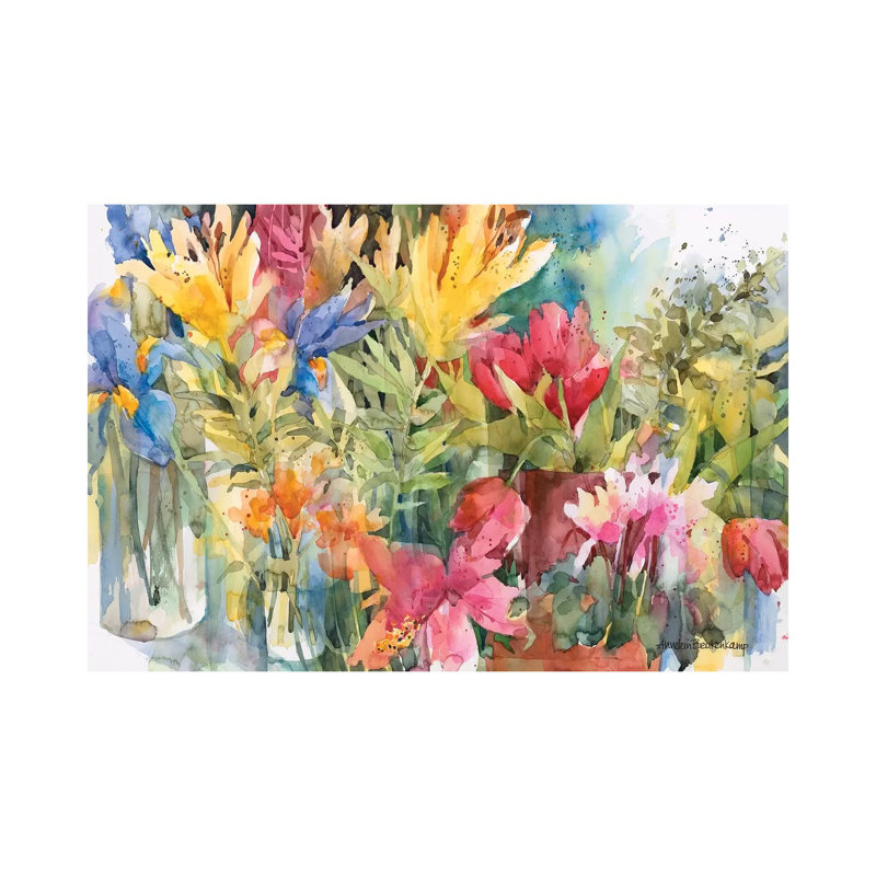 «Bount circulation» par Annelein Beukenkamp - peinture sur toile tendue, H 40 po x l 60 po x P 1,5 po