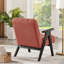 Chaise à structure en bois avec décor contemporain corail douillet et moelleux-116617678