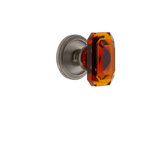 Grandeur Circulaire Rosette Passage with Baguette Crystal Door Knob
