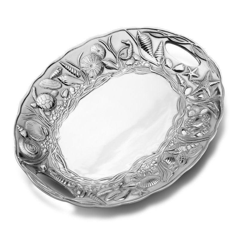 Plateau de service Wilton Armetale Coastal Handle, 16 po x 11,75 po