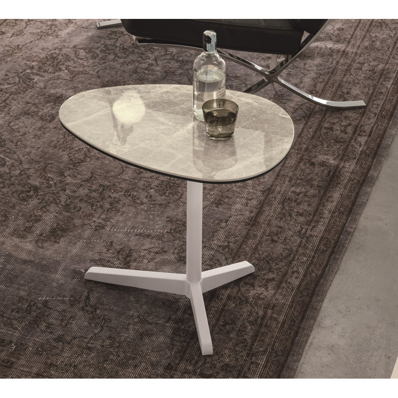 Fierce End Table, White, Arabesque