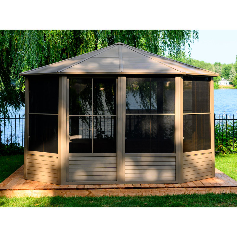 Florence Solarium with Metal Roof, Sand, Sand, 12 Ft. W x 12 Ft. D
