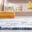 Tapis en laine / coton touffeté à la main Alilia bleu clair / prune / beige-1012880043