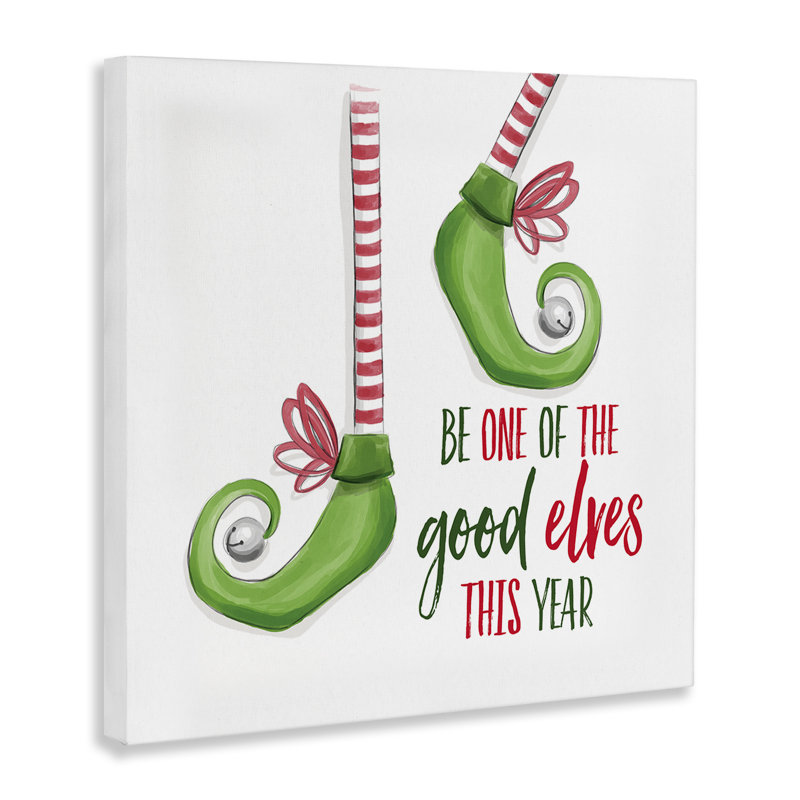 Toile festive «Be a Good Elf», conception par Dogwood, H 36 po x l 36 po