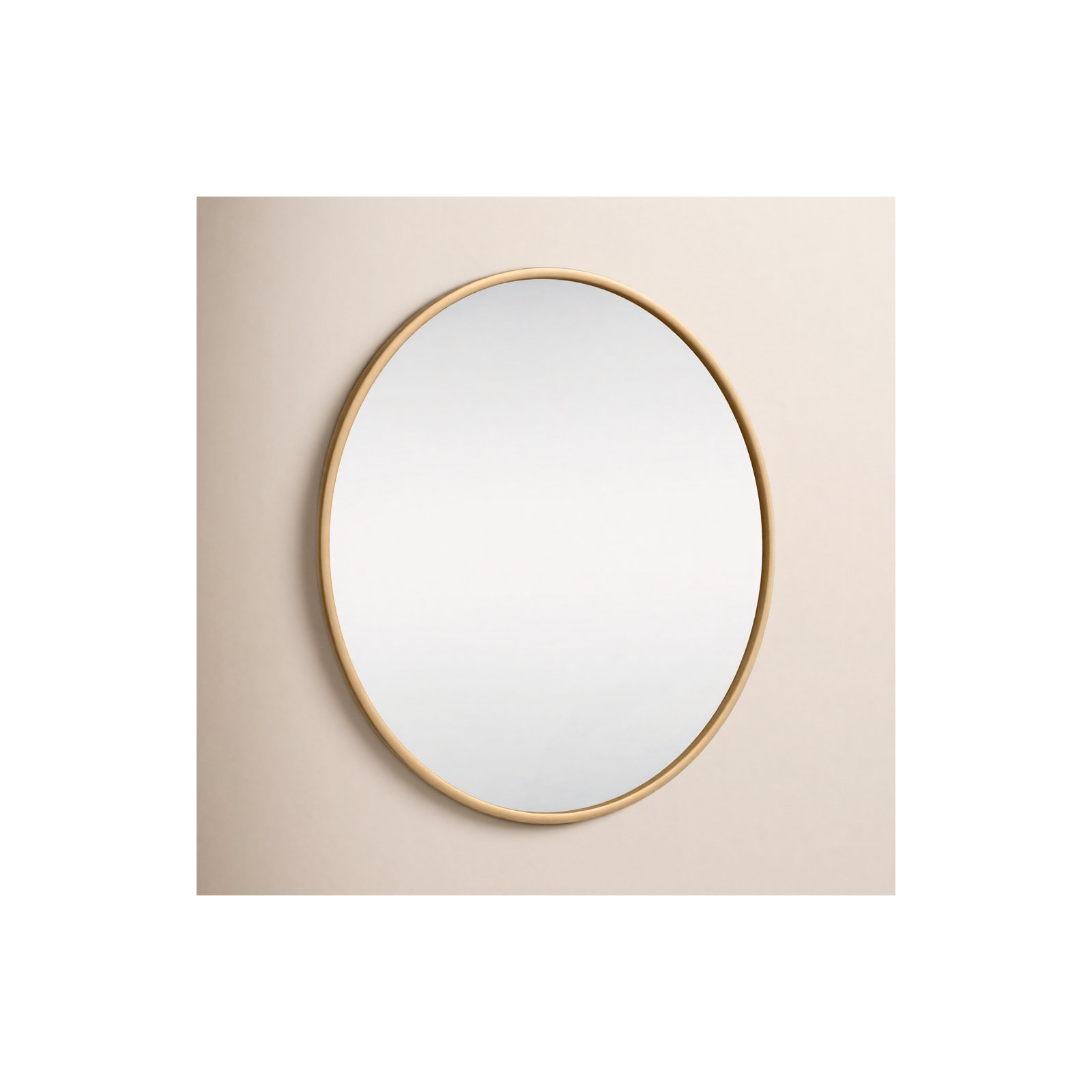 Sabine Metal Round Wall Mirror, 48" x 48", Brass