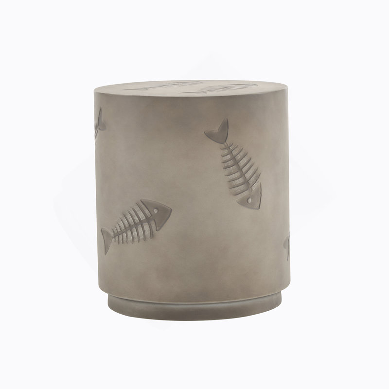 16'' MGO SIDE TABLE FISH PATTERN