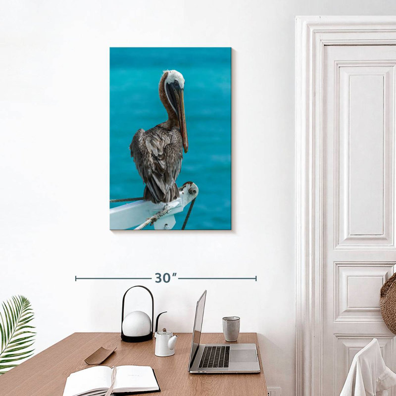 Brampt Perched Brown Pelican, 30" H x 20" W