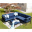Ensemble de conversation modulaire avec coussins 6 pièces Overton-1461257257