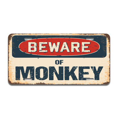 Cadre en aluminium «Beware of Monkey»