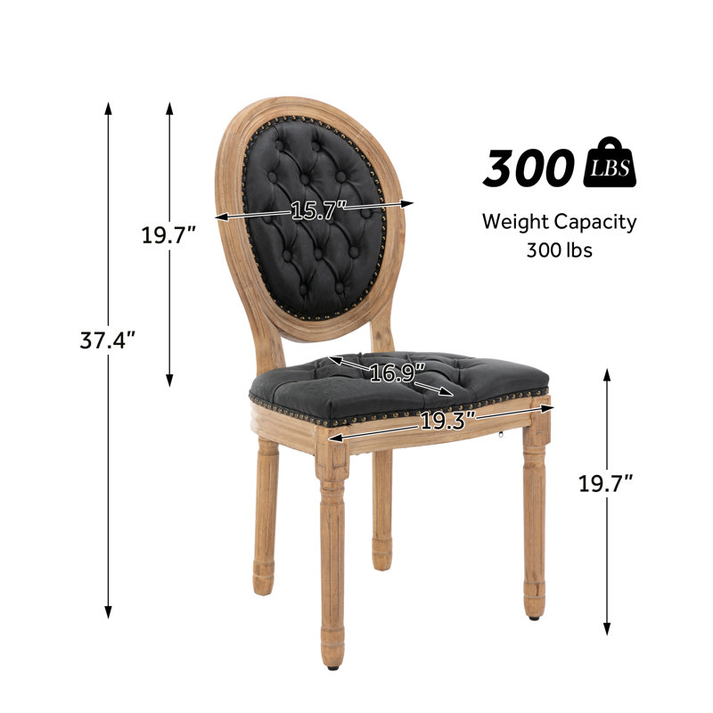 Chaise parsons Norland, Noir