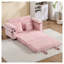 Canapé futon convertible 58 pouces en chenille