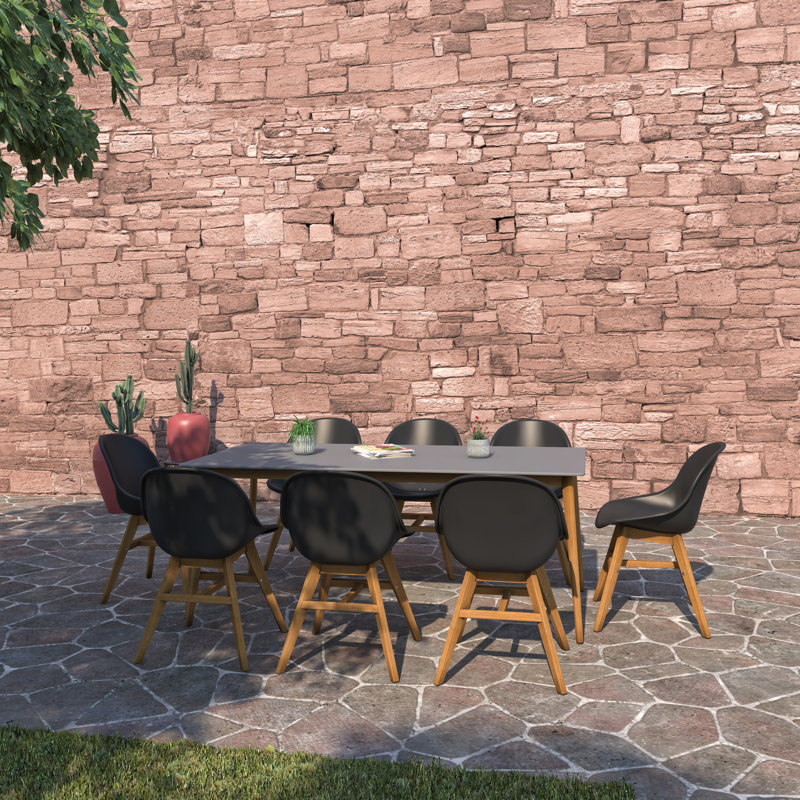 Anautica 8 - Person Patio Dining Set Rectangular Table
