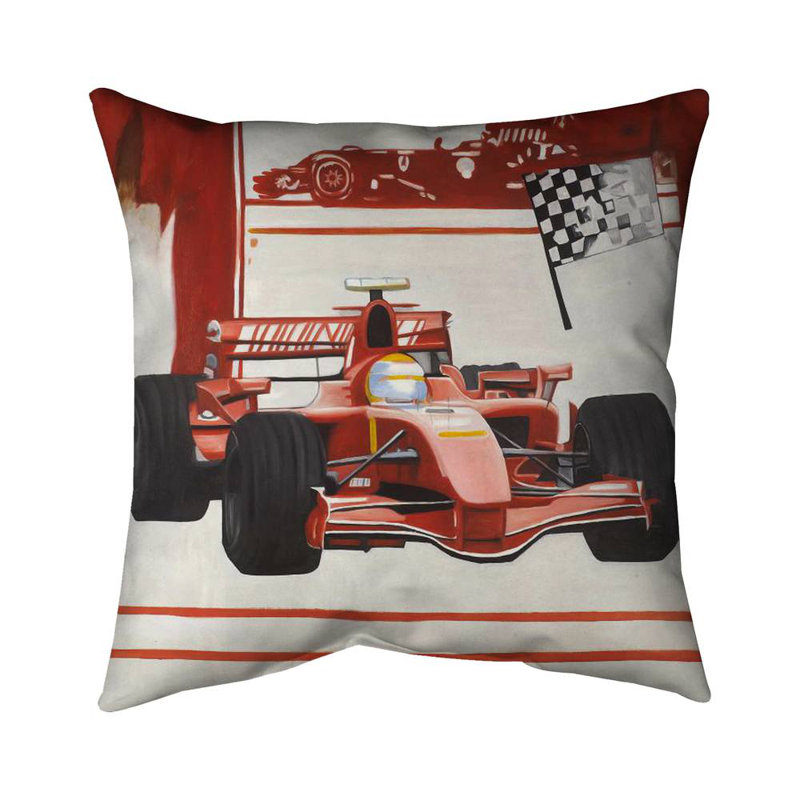 Formule 1 car - 26"x26" Throw pillow - Poly twill - Print on demand