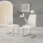 Scottsmoor Modern White Dining Table With 4 Luxury Faux Leather Dining Chairs-350520436-269714072