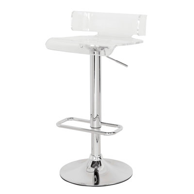 Clear And Adjustable Stool With Comfortable Sitting Experience Modern Low Acrylic Seat