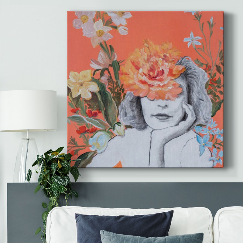 Portraits in Bloom IV-Gallery Wrapped Canvas, H 8 po x l 8 po