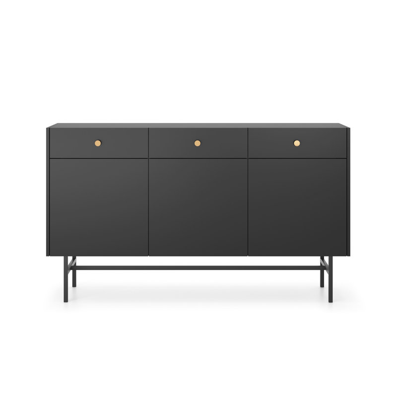 155cm Sideboard, Black