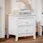Chambre à coucher Table de chevet rétro Mid Century 2. Blanc élégant. Qualité de fabrication. De nombreuses possibilités de rangement. Assemblage facile requis. Table de chevet pour chambre à coucher L 19,3 po x P 15,6 po x P 19,7 po. Style intemporel.