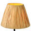 Lampe de table en métal 17 po avec abat-jour en raphia naturel