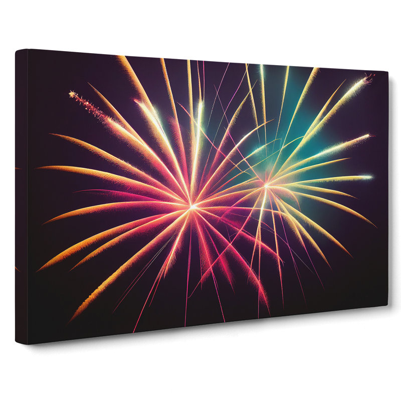 Mesmerising Fireworks - Wrapped Canvas, 40cm H x 60cm W x 3cm D