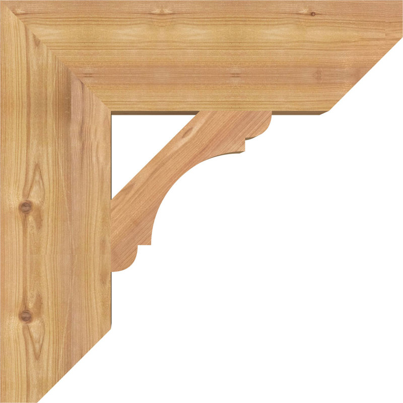 Support en bois / corbeau, Cèdre rouge de l'Ouest (lisse), 20"H x 5.5"W x 20"D
