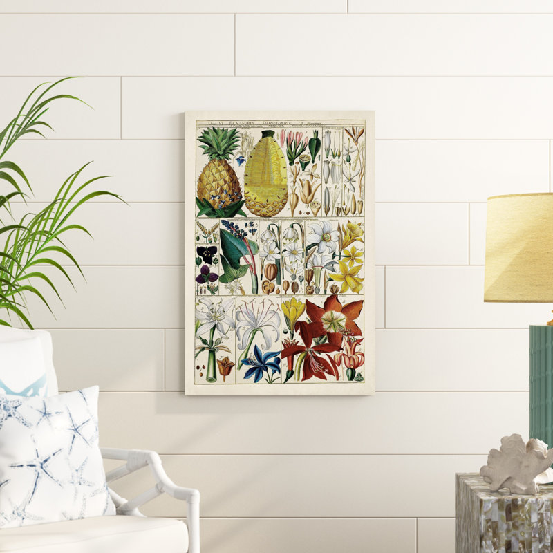 Tableau d'ananas, H 36 po x l 24 po