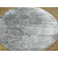 Tapis rond gris noué à la main de conception unique 6 pi Liliath