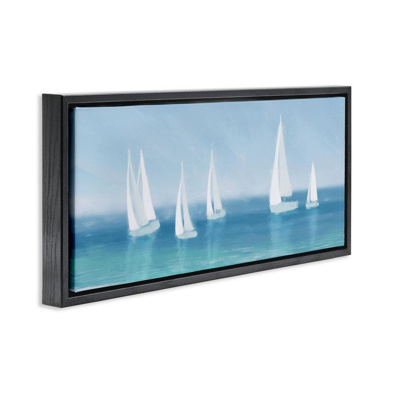 Art mural sur toile flottante encadrée dorée par Dan Meneely, Cadre flottant noir de jais, H 11 po x l 25 po