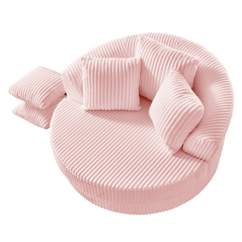 5 coussins amovibles et pivotants pour la salle de séjour, Rose