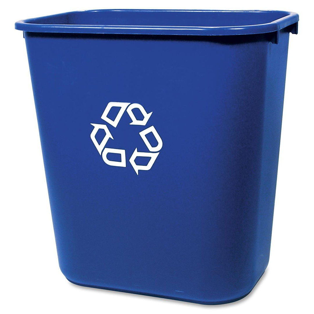 Plastic Open Recycling Bin - 7.03 Gallons Rubbermaid Commercial Products