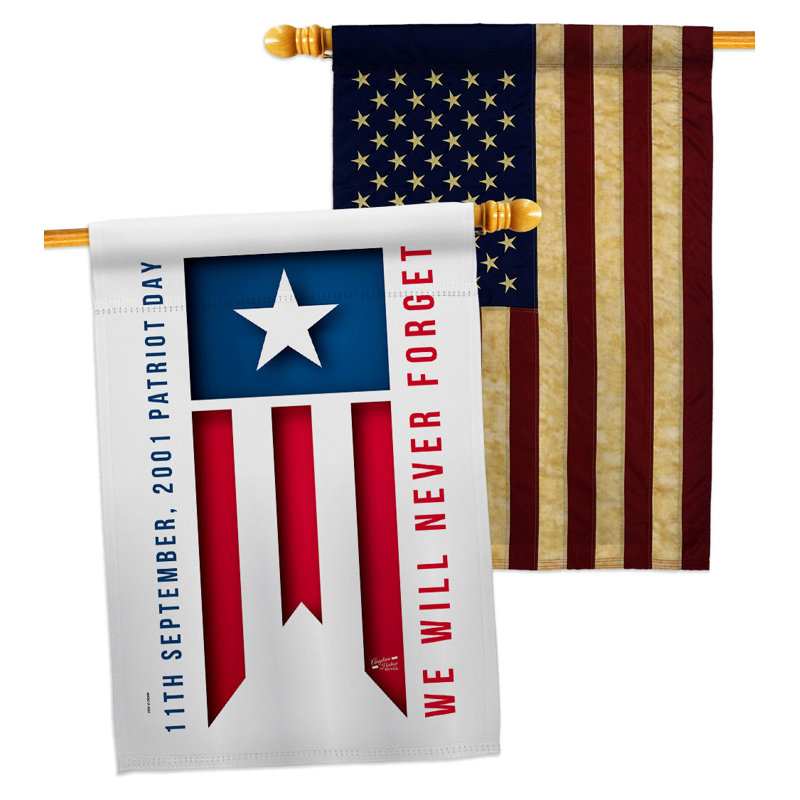 Drapeau de maison en polyester à 2 côtés 40 x 28 po