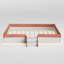 Grand lit de plancher tapissier avec clôture-133245905-133245907