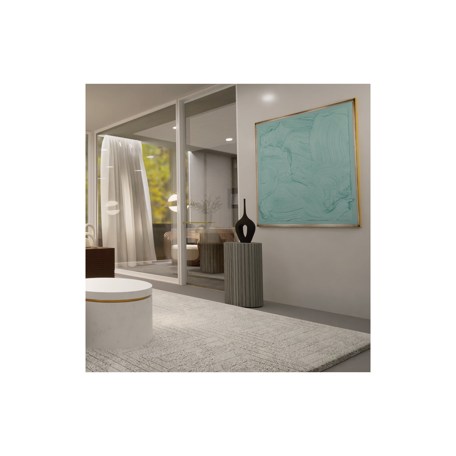 Perpetual 15'' Concrete Outdoor Side Table, Gray