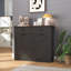 Armoire à poubelle double basculante de style champêtre-134749463