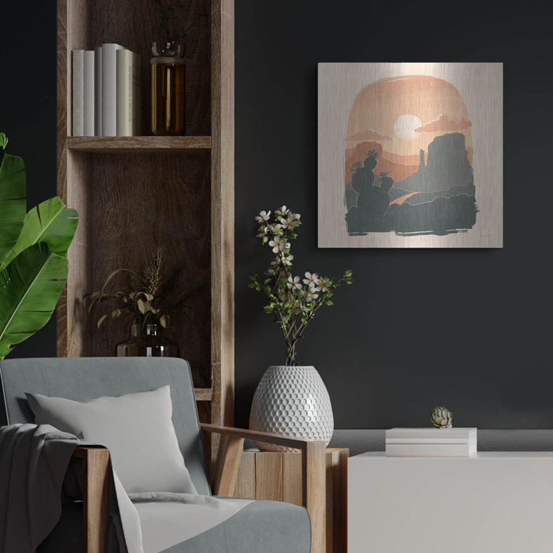 «Desert 1 Sq» par Janelle Penner, art mural en métal, H 24 po x l 24 po