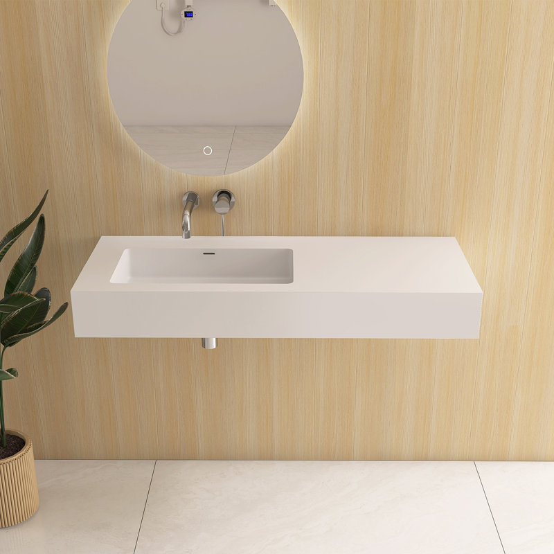 Lavabo de salle de bain mural 47 "à surface solide