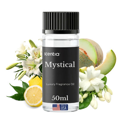 Huile de parfum Scentia Mystical Hotel - Parfum de luxe inspiré par Wynn Las Vegas - 50 ml - Mélange d'huiles essentielles de melon, framboise et jasmin pour diffuseurs maison, bureau et aromathérapie, fabriqué aux États-Unis