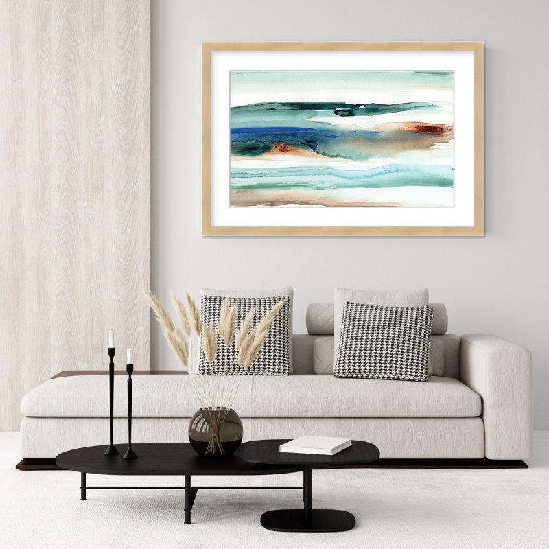 Coastal Retreat Beach Waves Abstract by cartissi, 36" H x 48" W