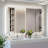 60X40 Inch Oversized LED Bathroom Mirror Wall Mounted Mirror With 3 Color Modes  Aluminum Frame Large Wall Mirror For Bathroom