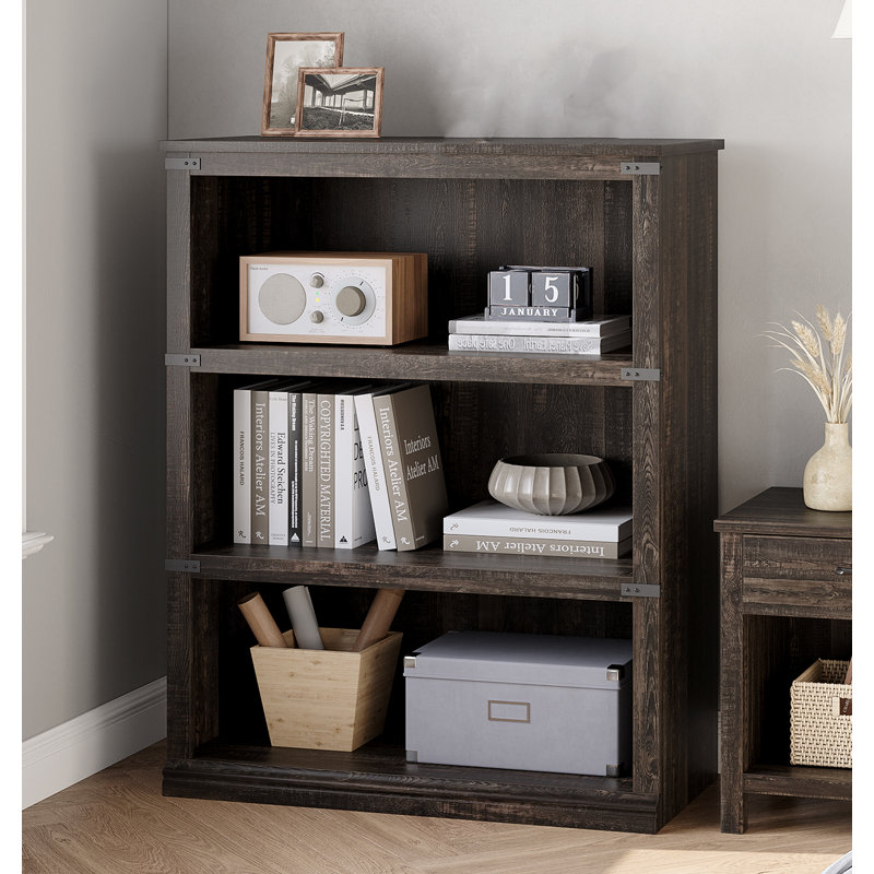 Bookcase, (3 Shelves) 101.3 cm H × 79.8 cm W × 31 cm D, Oak