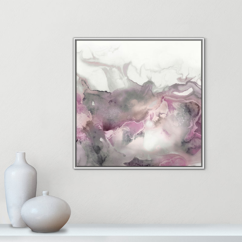 «Mint Bubbles I - Blush Version Print» par Casa Fine Arts, Blanc, H 31,5 po x l 31,5 po