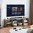 Anabal TV Stand with LED Lights, Entertainment Center with Shelves Media Console for 55/65/75 Inch TV-2006912352-2007764960