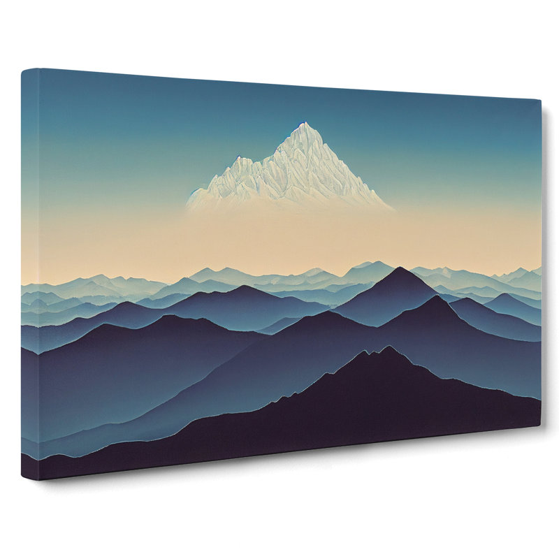 Luminous Winter Mountains - Wrapped Canvas, 50cm H x 76cm W x 3cm D